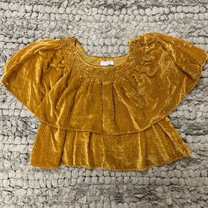 Like new Flynn Skye festival style velveteen cropped Top